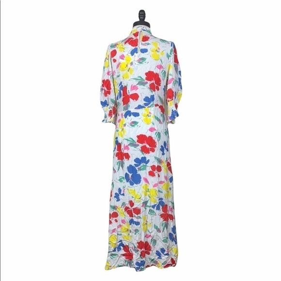 Rixo x Target Floral Mock Neck Cascade Ruffle Dress size 10 - Picture 4 of 6